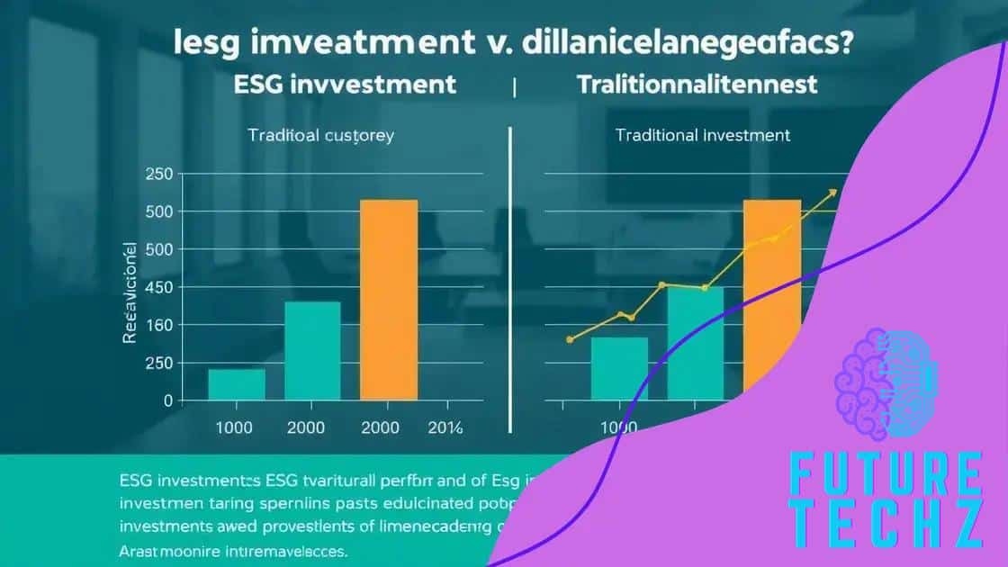 The performance of ESG investments compared to traditional ones